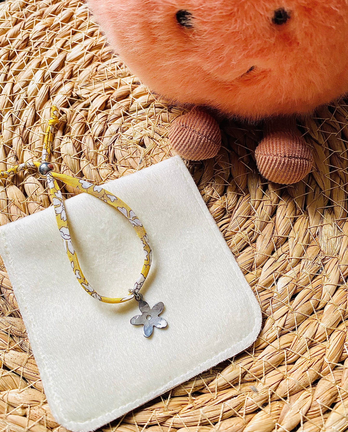 Petal Wishes - Childrens Adjustable Liberty Print Charm Bracelet