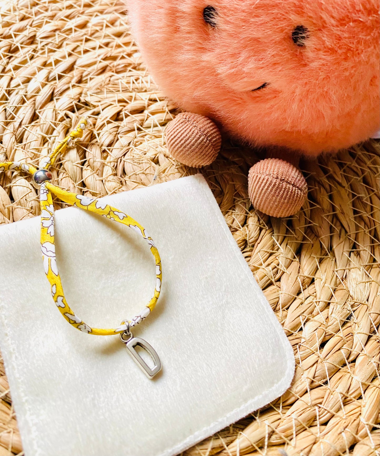 Forever Initialled - Childrens Adjustable Liberty Print Charm Bracelet