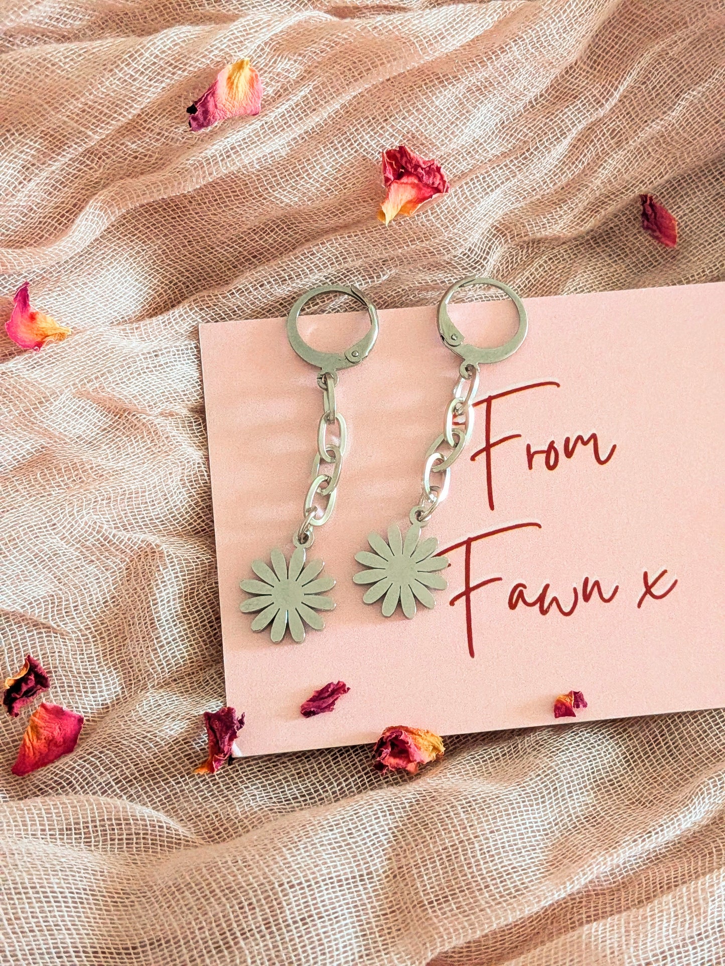 Daisy Chain Huggie Earrings (Copy)
