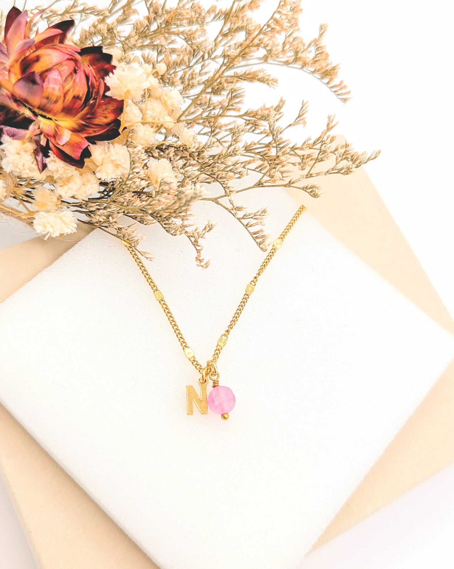 On Wednesdays We Wear Pink Personalised Necklace (Gold)