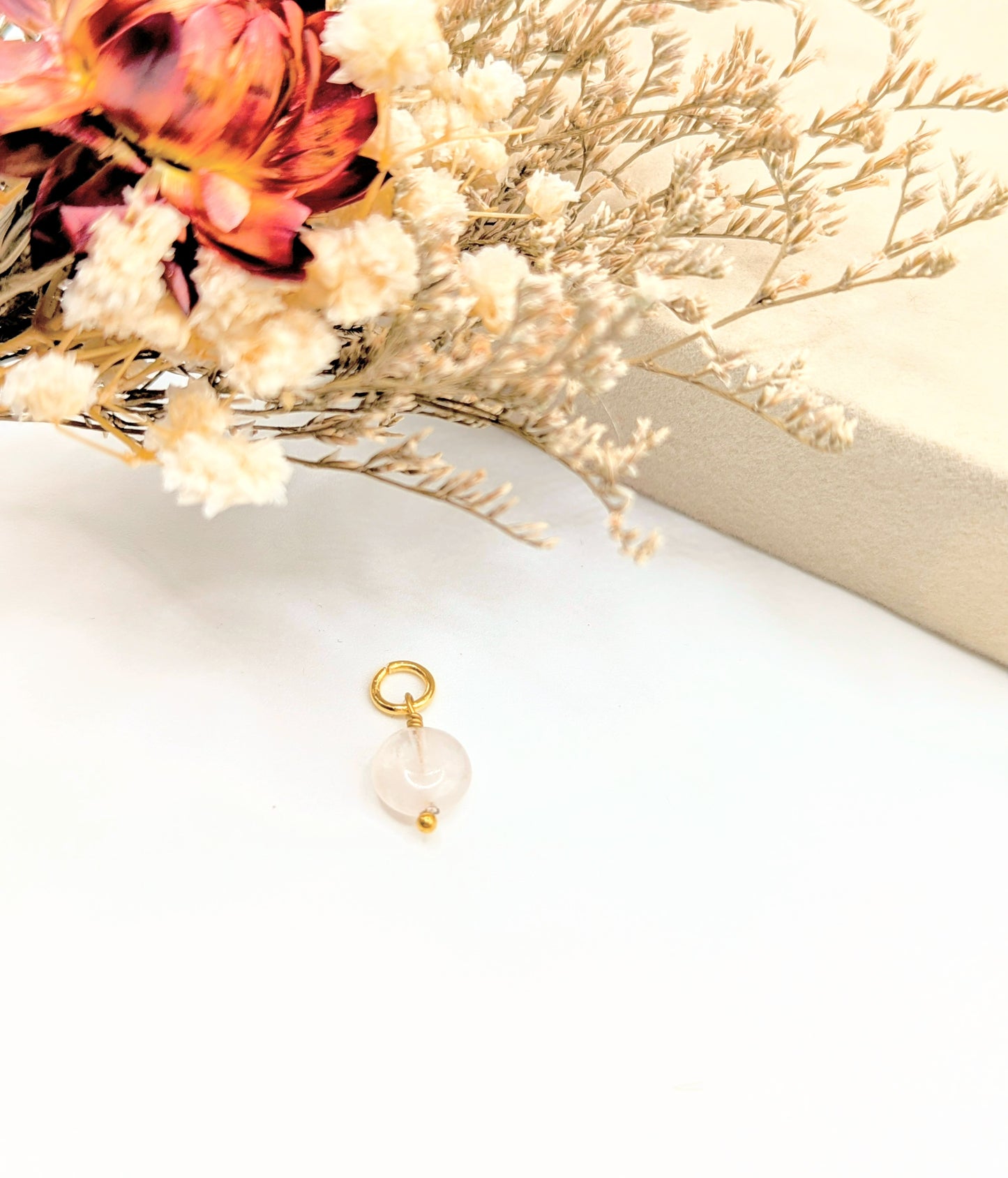 Natural Stone Charm (Gold)