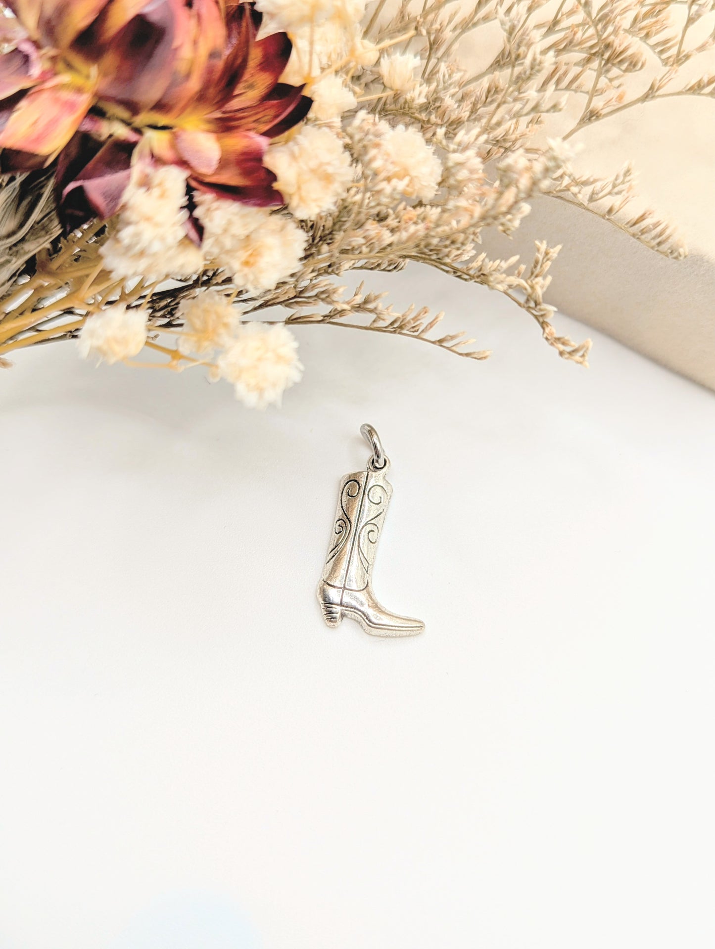 Cowboy Boot Charm (Silver)