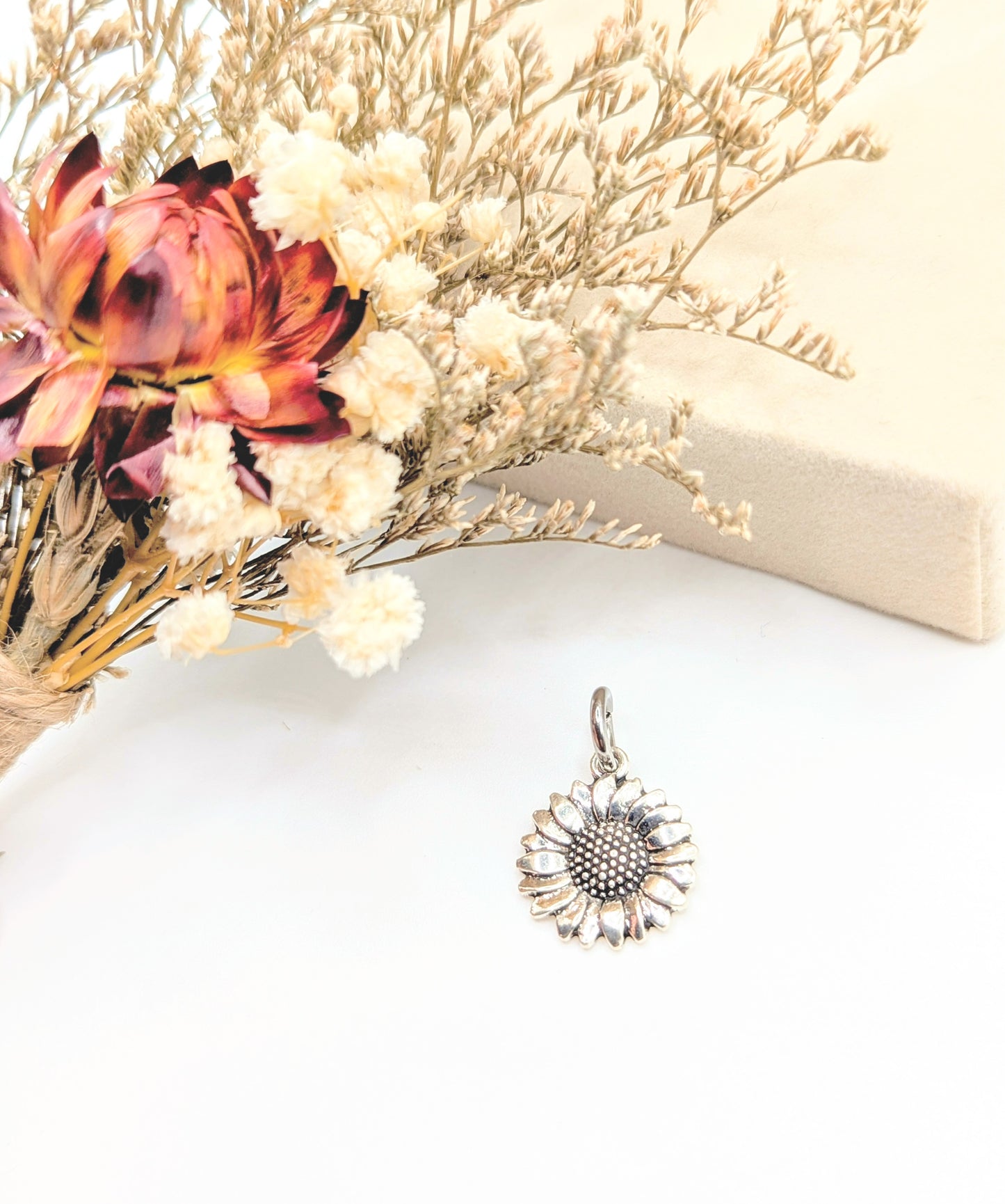 Sunflower Charm (Silver)