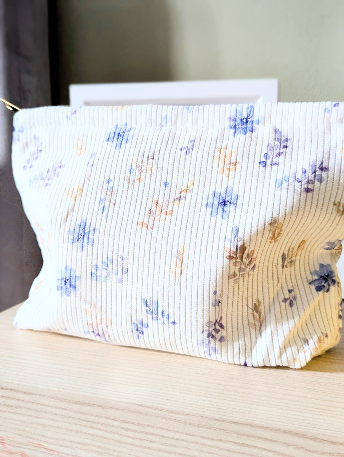 Forget Me Not Pouch - Blue Floral Make Up Bag