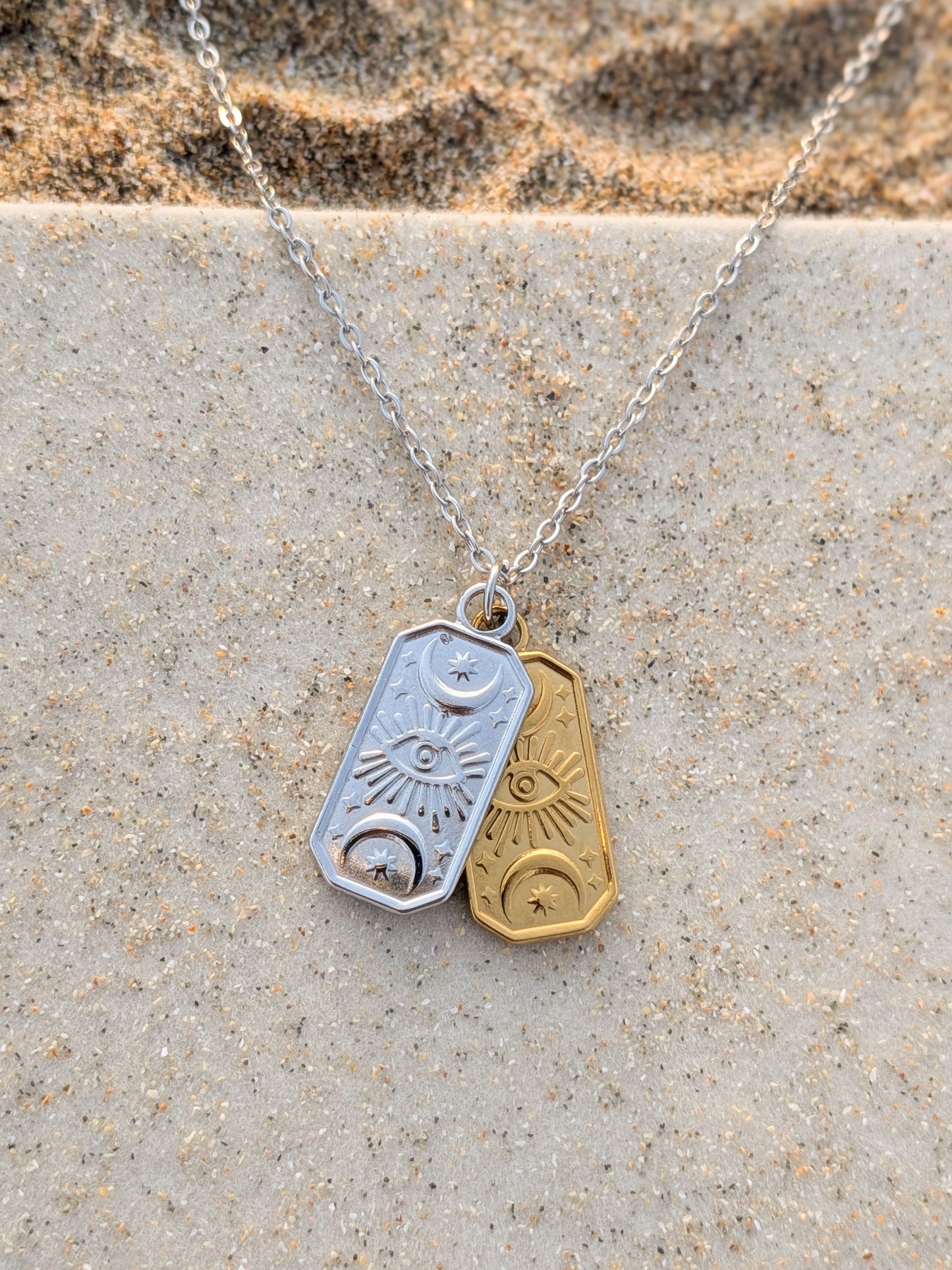 Two Tone Twilight Horizon Necklace