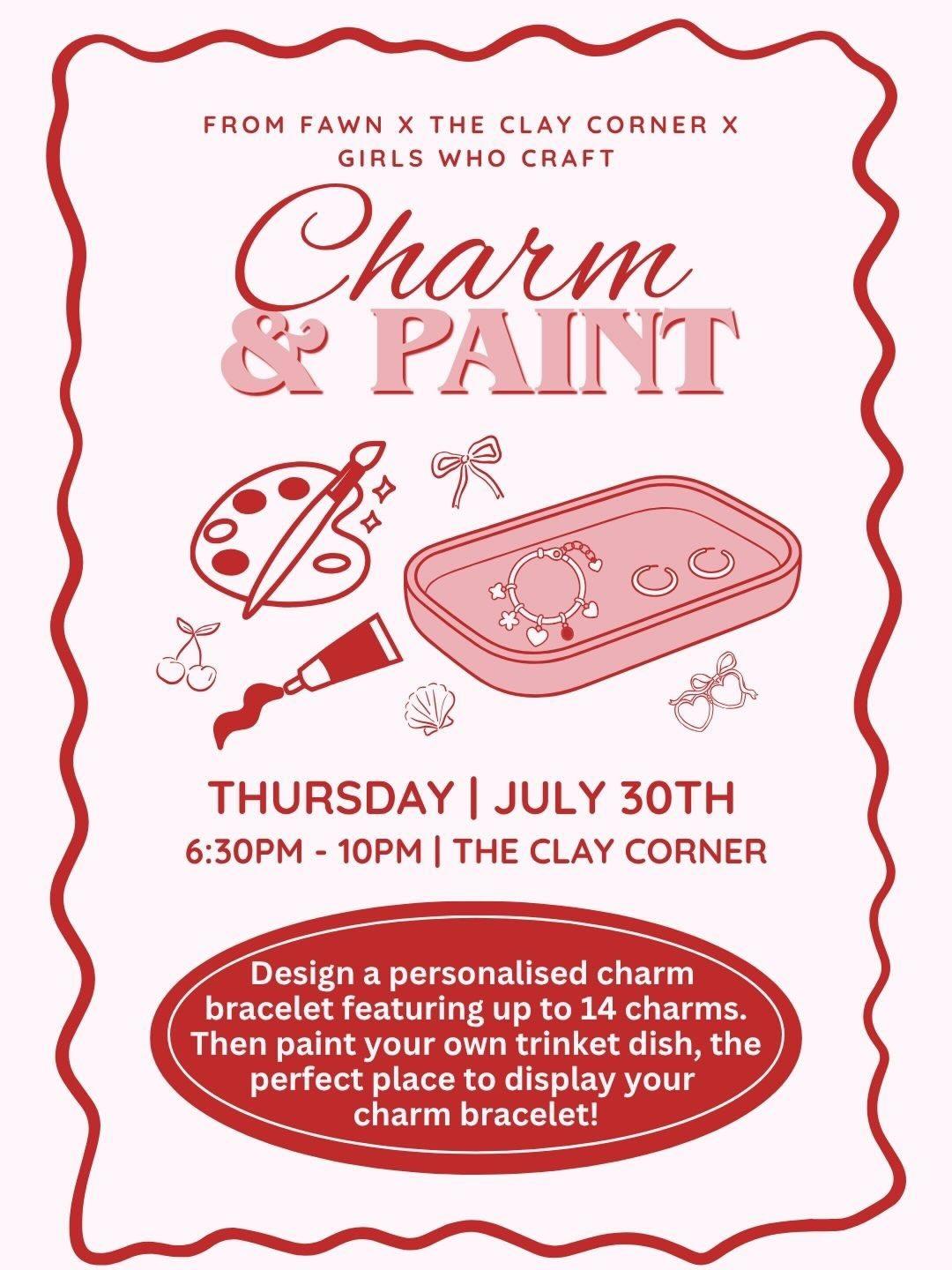 Charm & Paint Workshop In Collaboration With Girls Who Craft & The Clay Corner Pottery