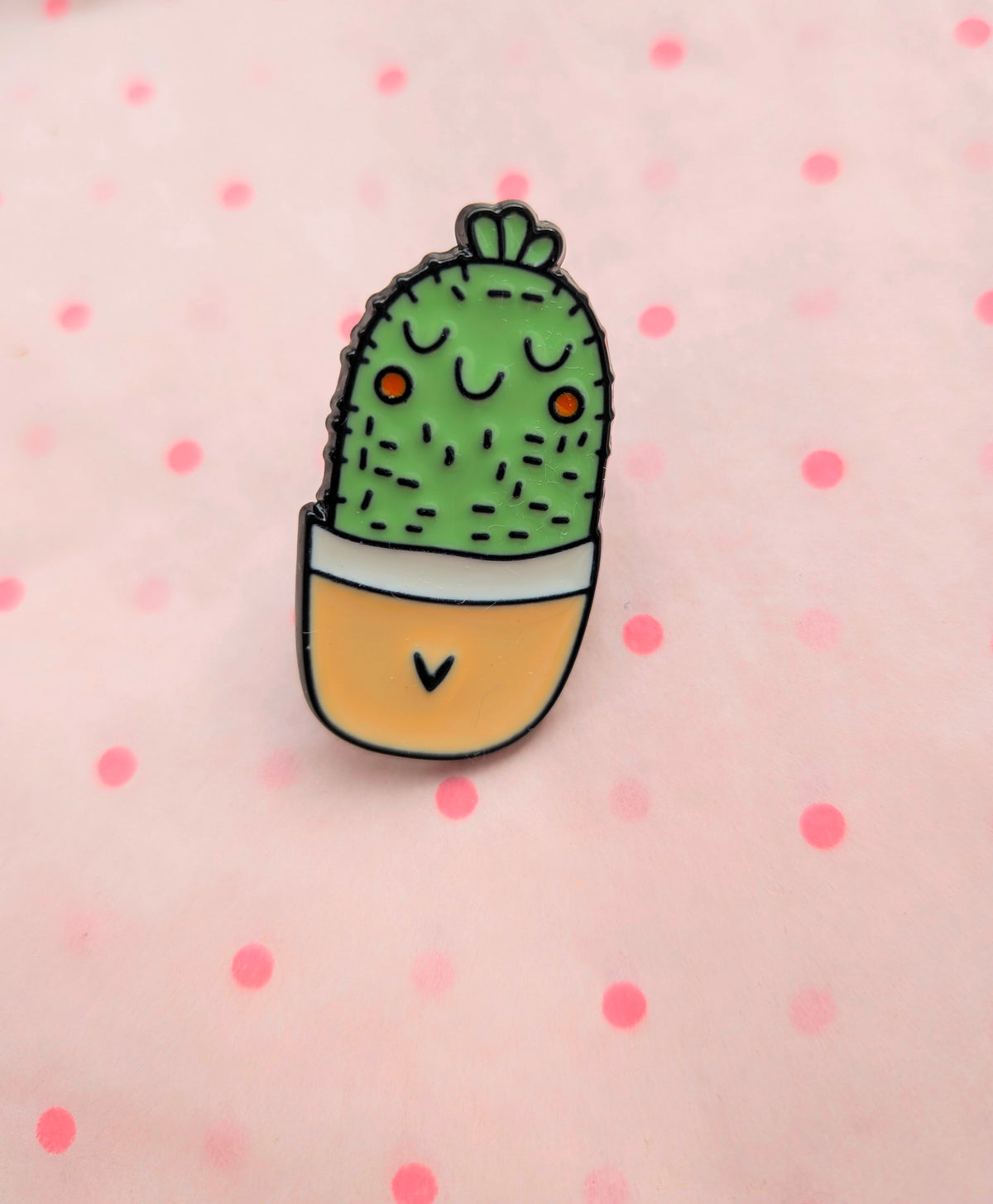 Wholesome Cactus Pot Plant Enamel pin badge