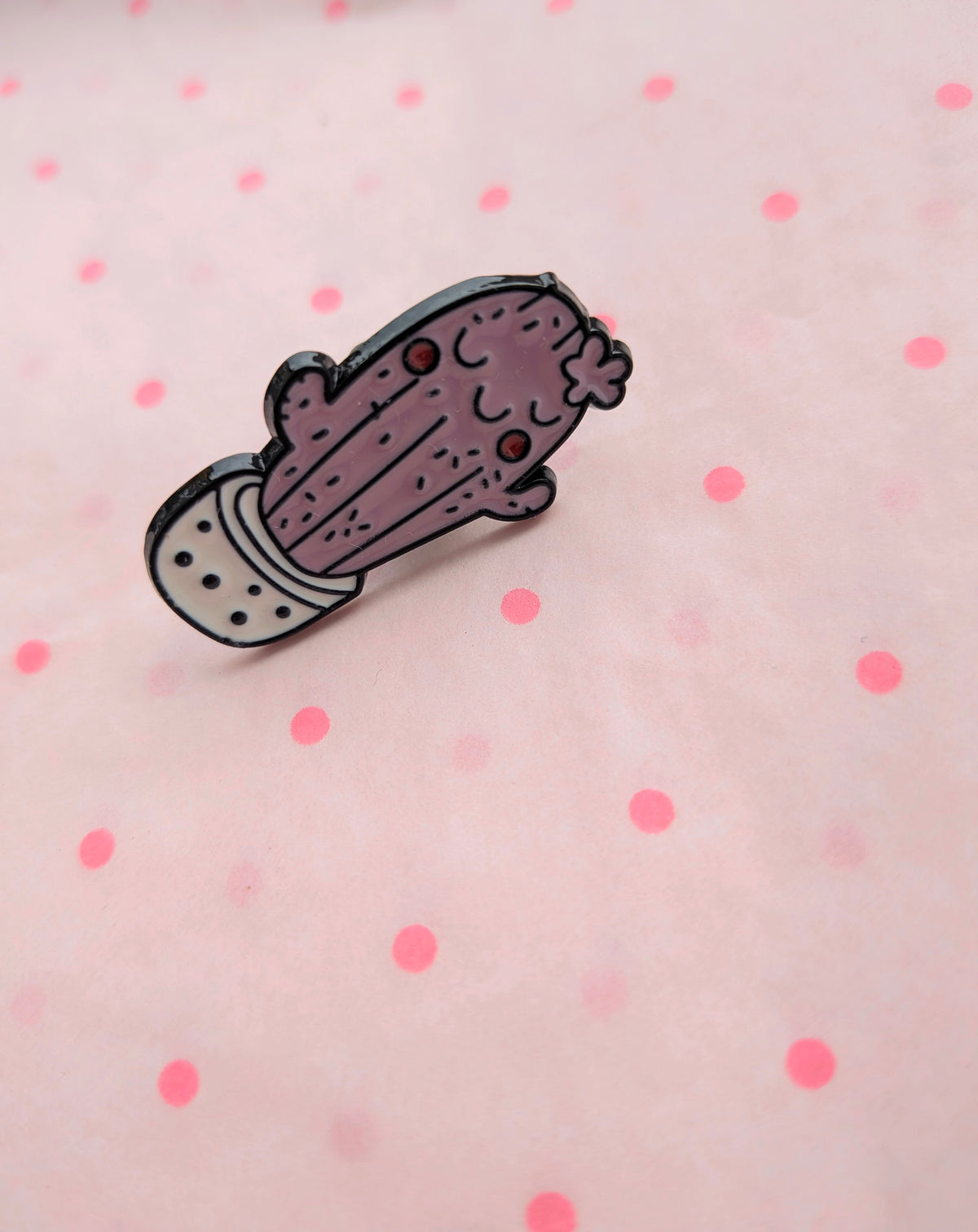 Wholesome Purple Cactus Pot Plant - Enamel pin badge