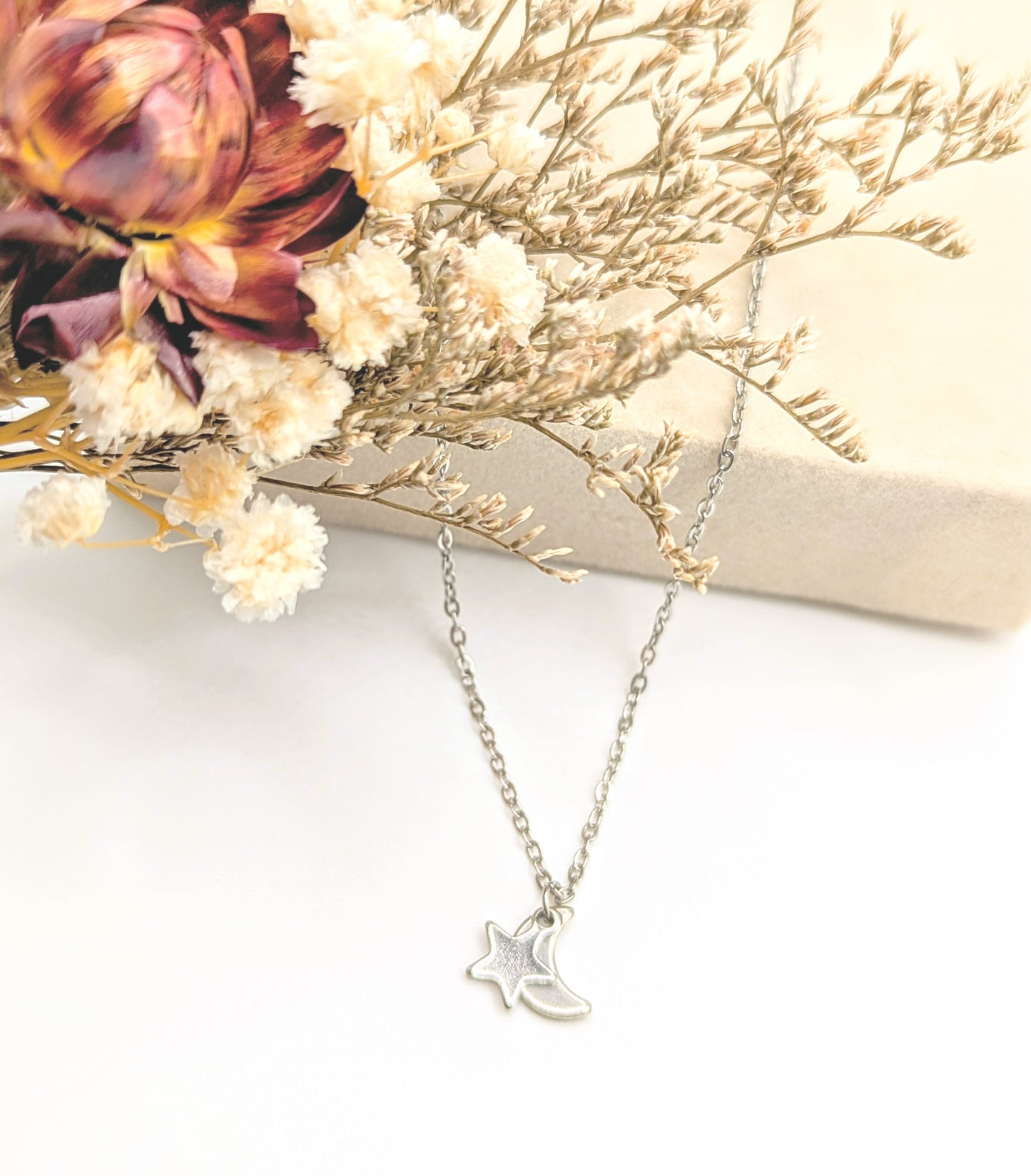 To The Moon And Back Necklace (Silver)