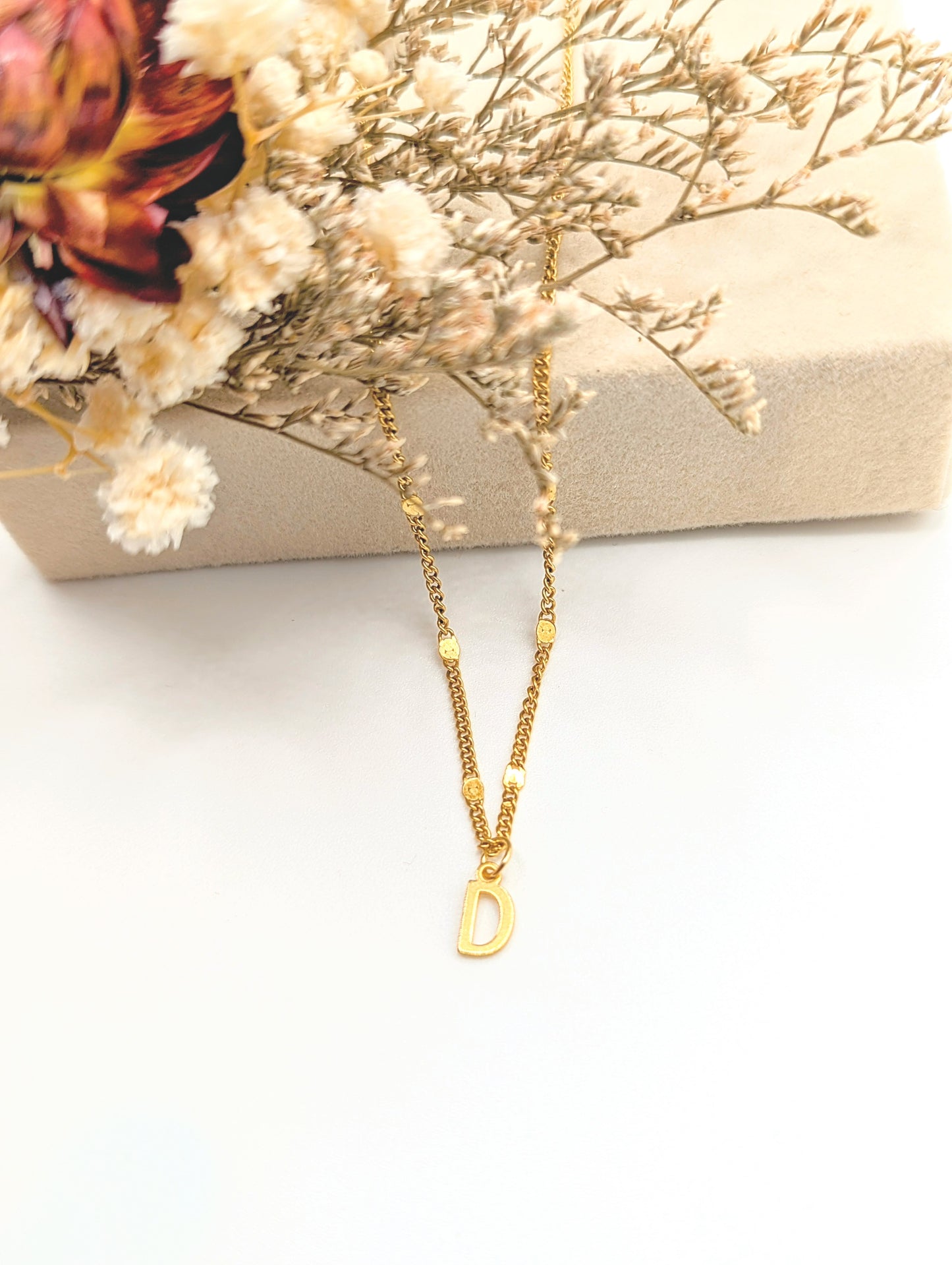 Forever Initialed Necklace (Gold)