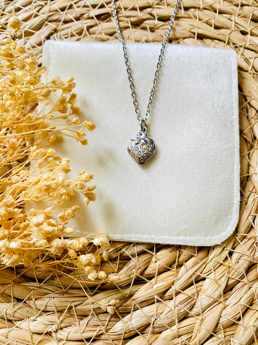 Berry Sweet - Children’s Stainless Steel Strawberry Charm Necklace