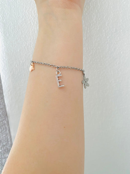 Personalised Silver Stainless Steel Create Your Own Charm Bracelet