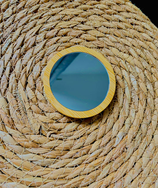 Mirror Of Fortune - Small Wooden Compact Mirror