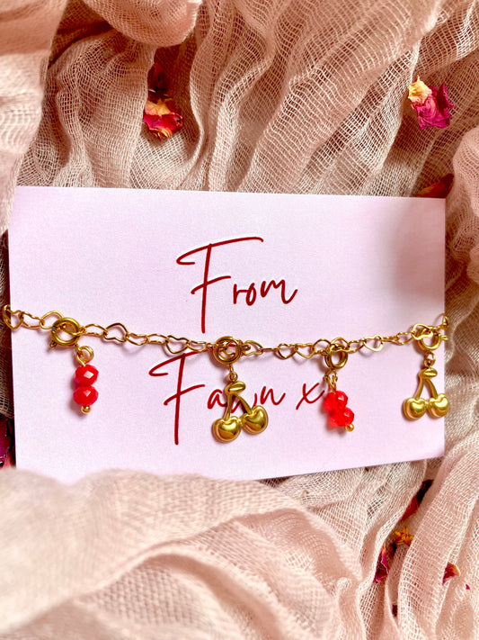 Cherry Pop Charm Bracelet