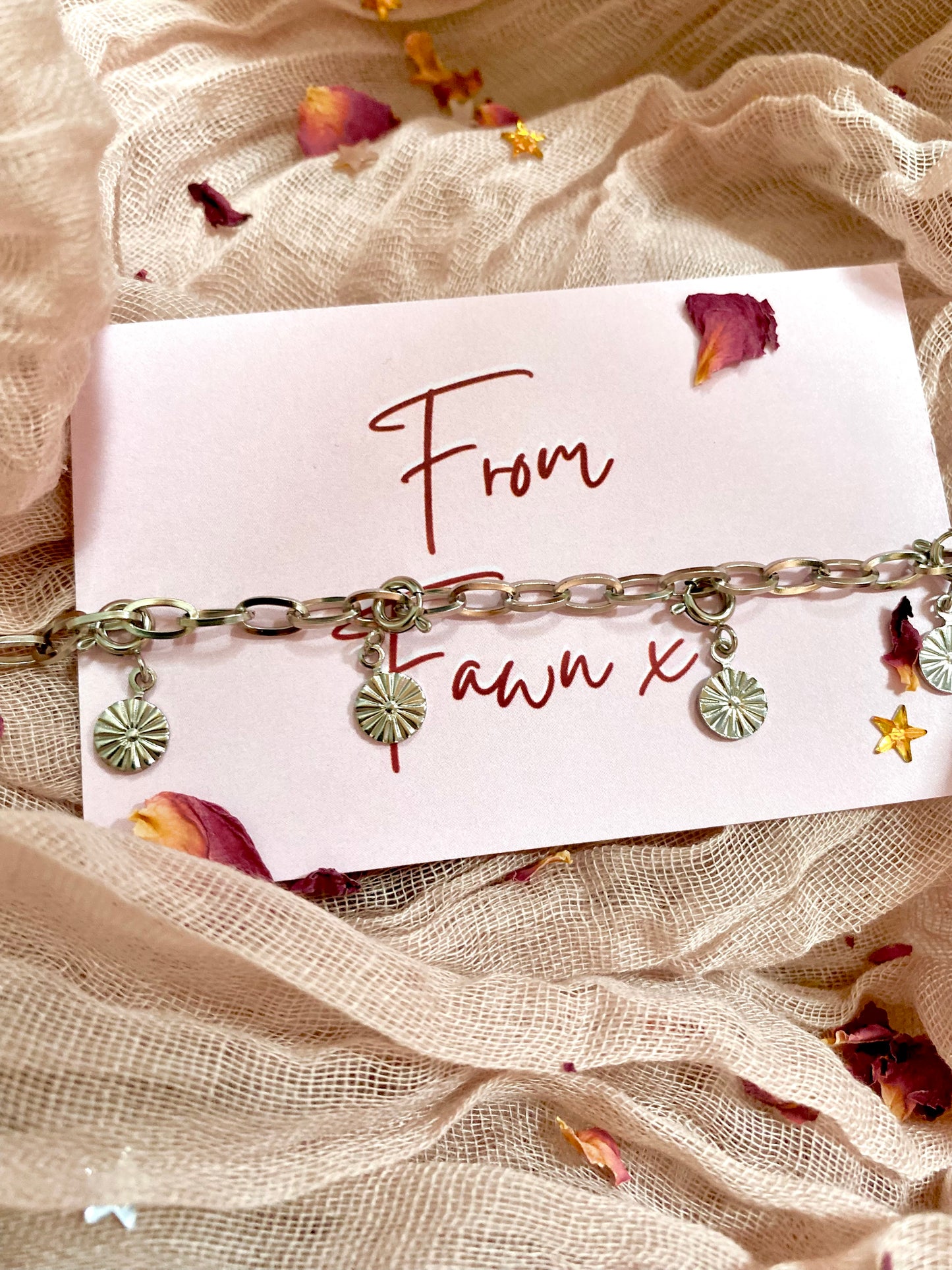 Rippled Radiance Coin Bracelet