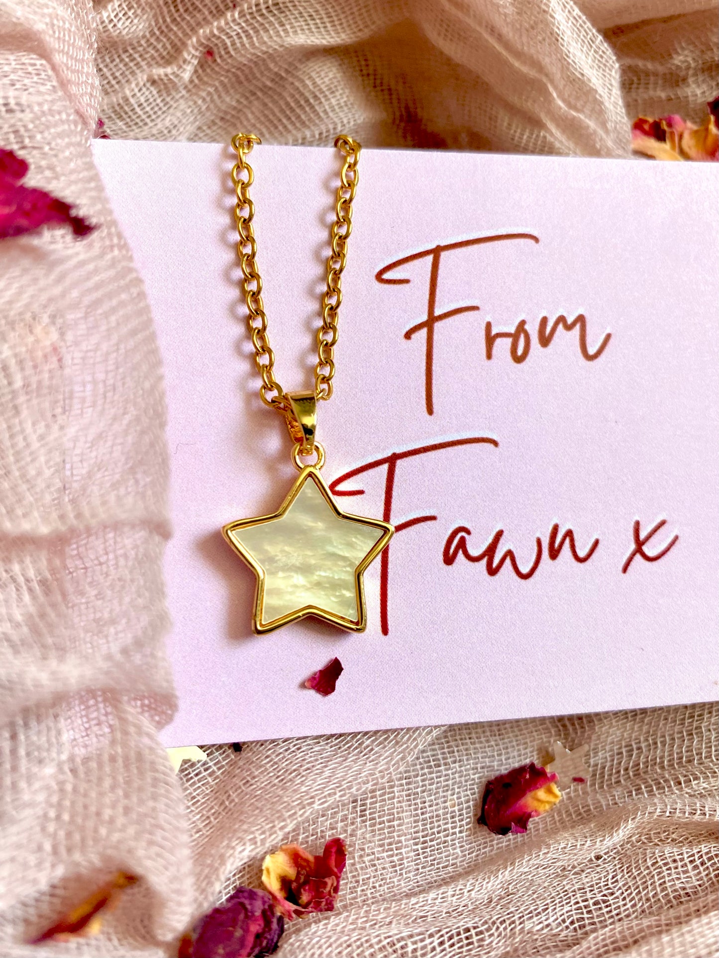 Starlit lvory Necklace (Gold)