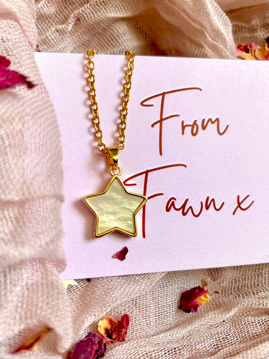 Starlit lvory Necklace (Gold)