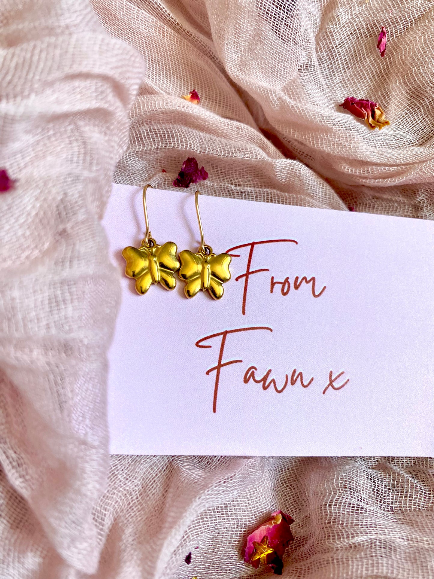 Golden Hour Butterfly Drops Earrings