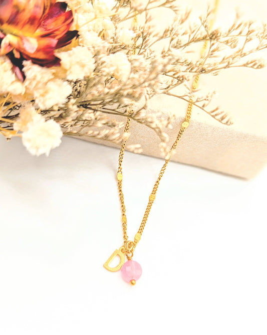 On Wednesdays We Wear Pink Personalised Necklace (Gold)