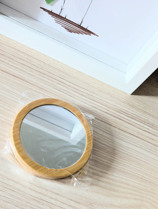 Mirror Of Fortune - Small Wooden Compact Mirror