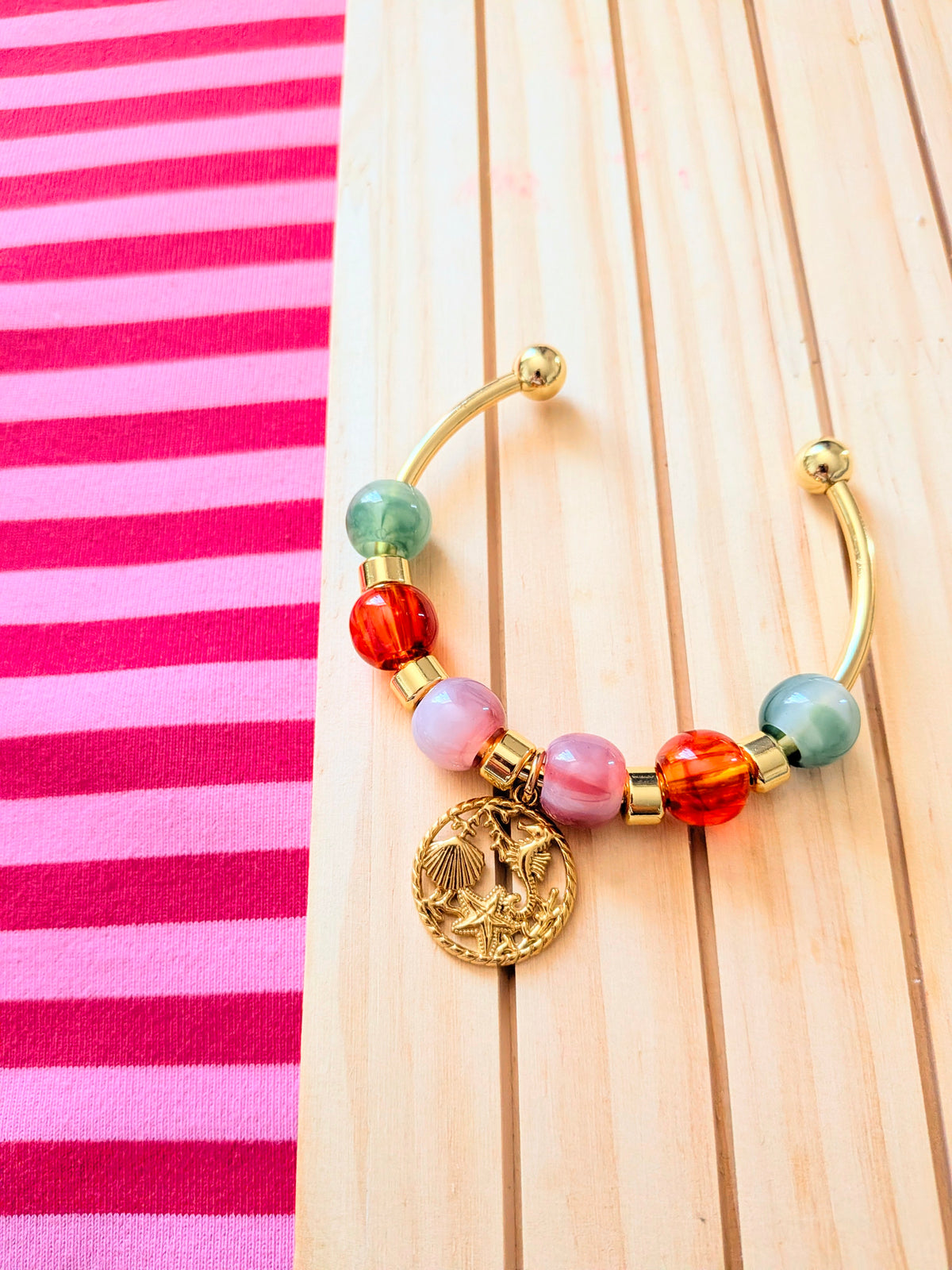 Autumnal sea Gold Bangle