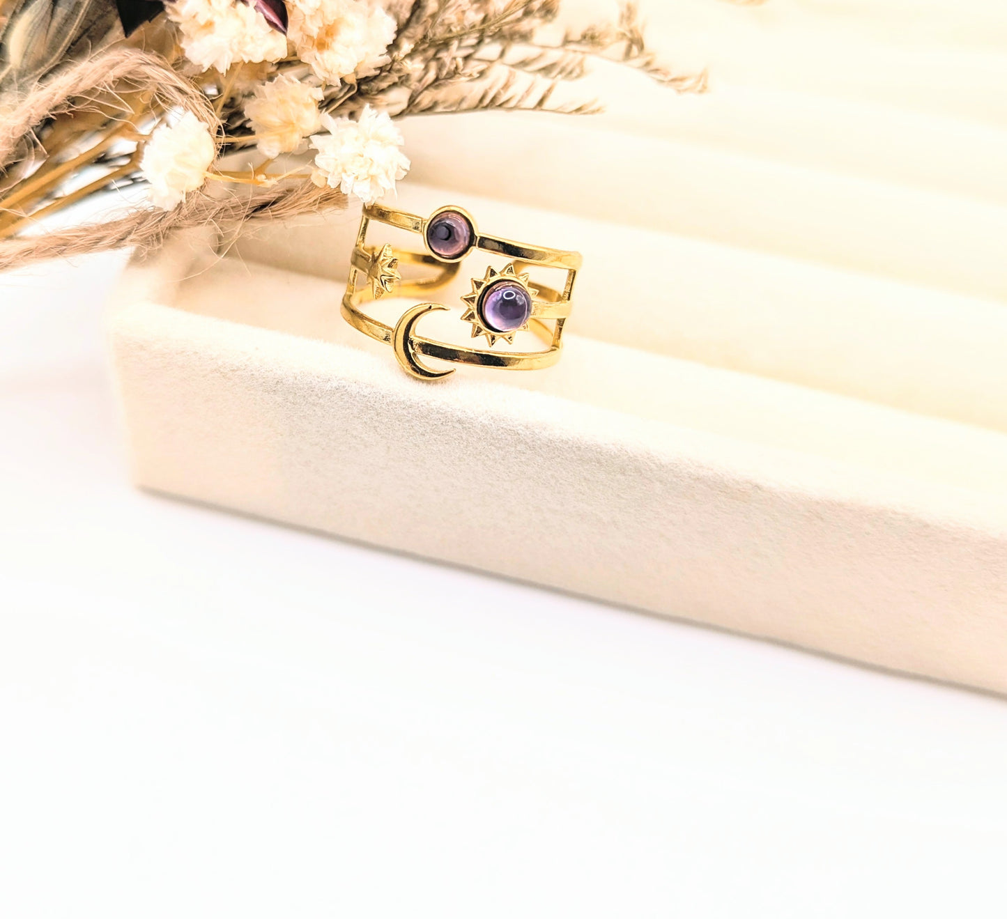 The Orbit Ring In Pink (Gold)