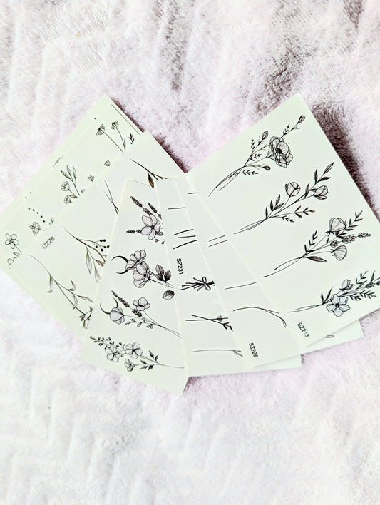 Bloom & Fade -  Temporary Floral Tattoos