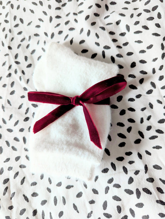 Pair of White Fluffy socks