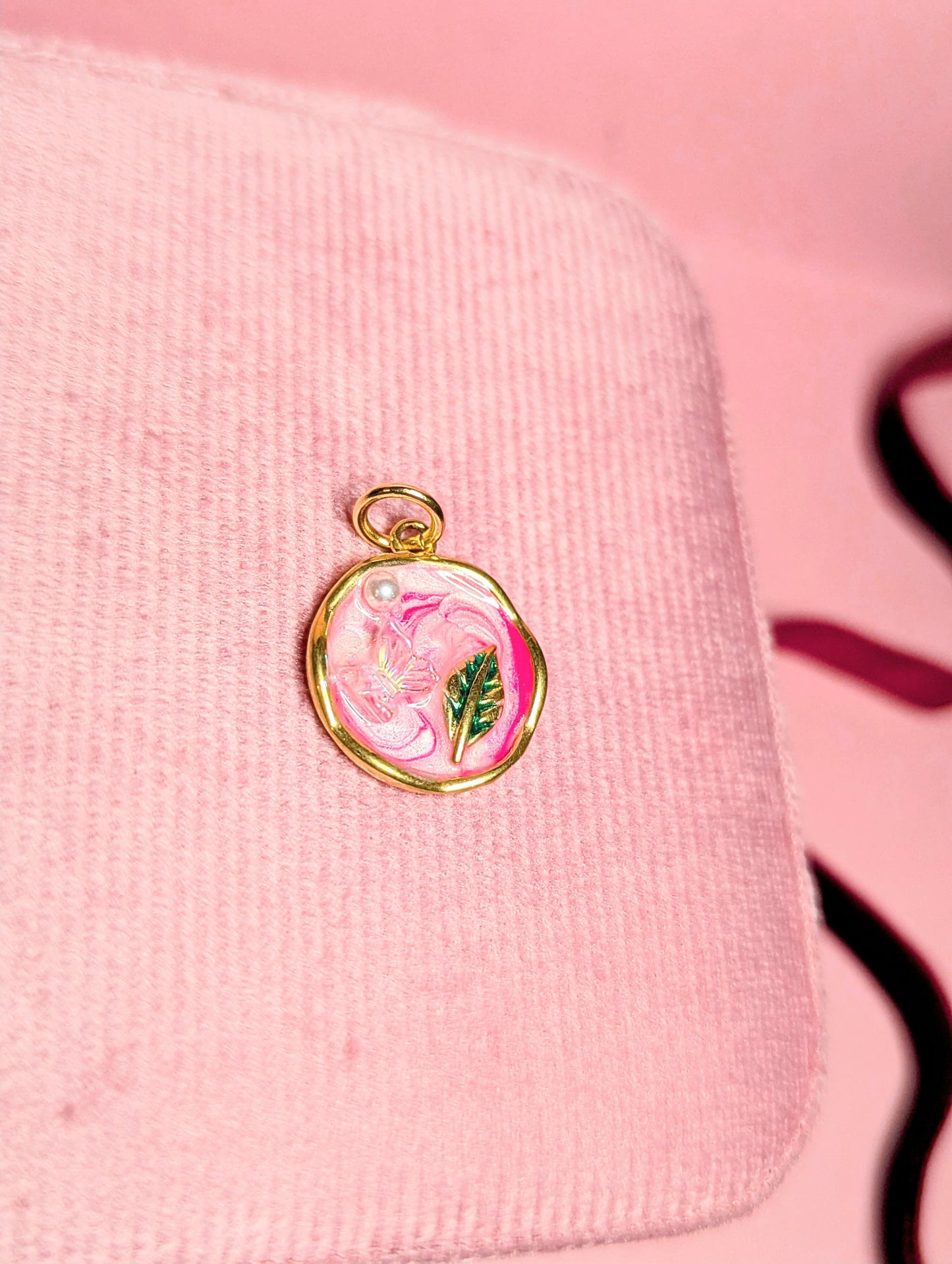 Pink Garden Charm (Gold)
