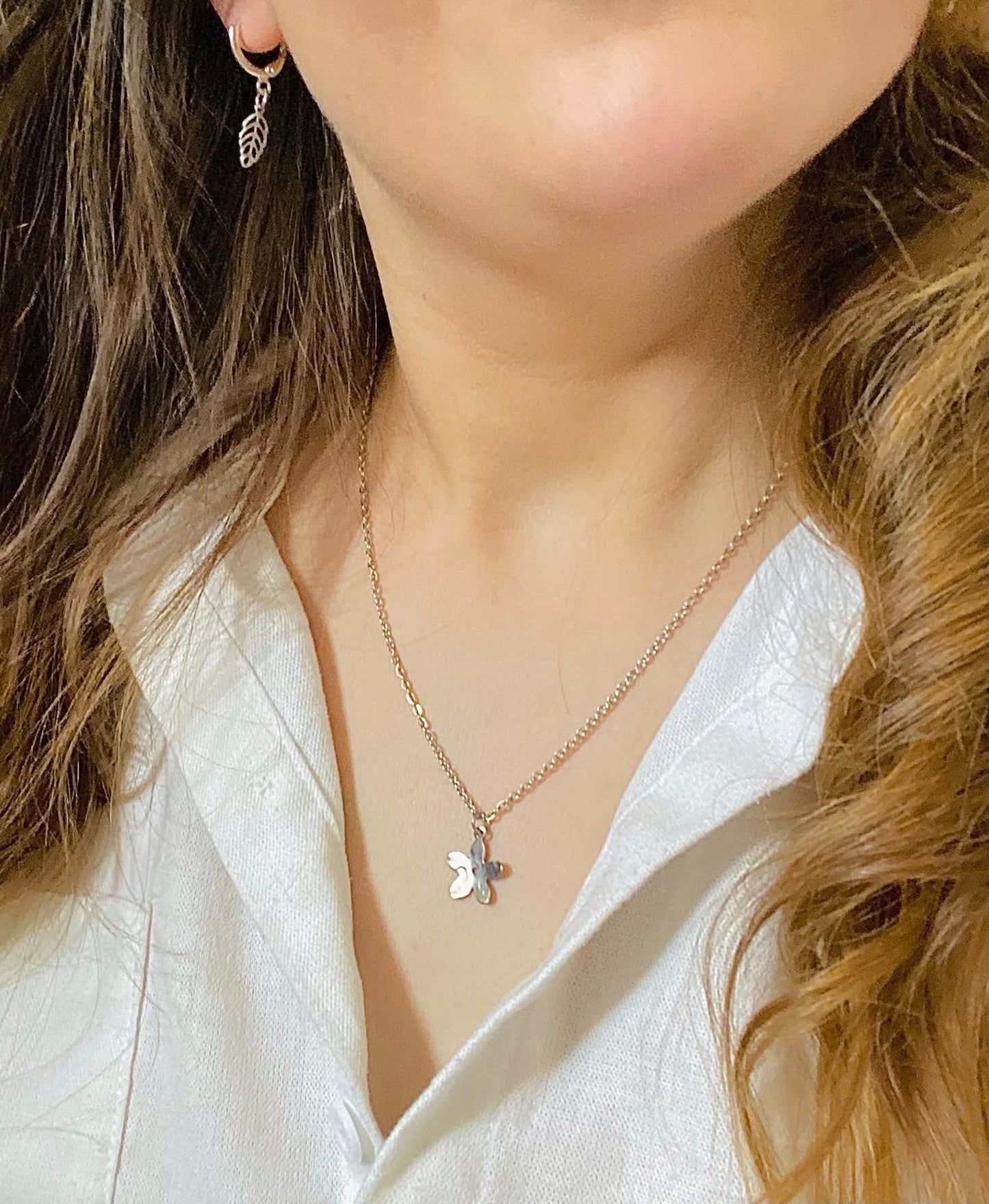 Flower Power Hammered Necklace