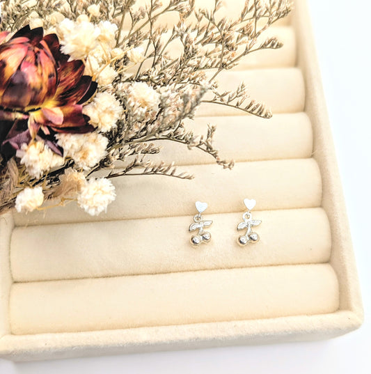Darling Cherry Studs (Silver)