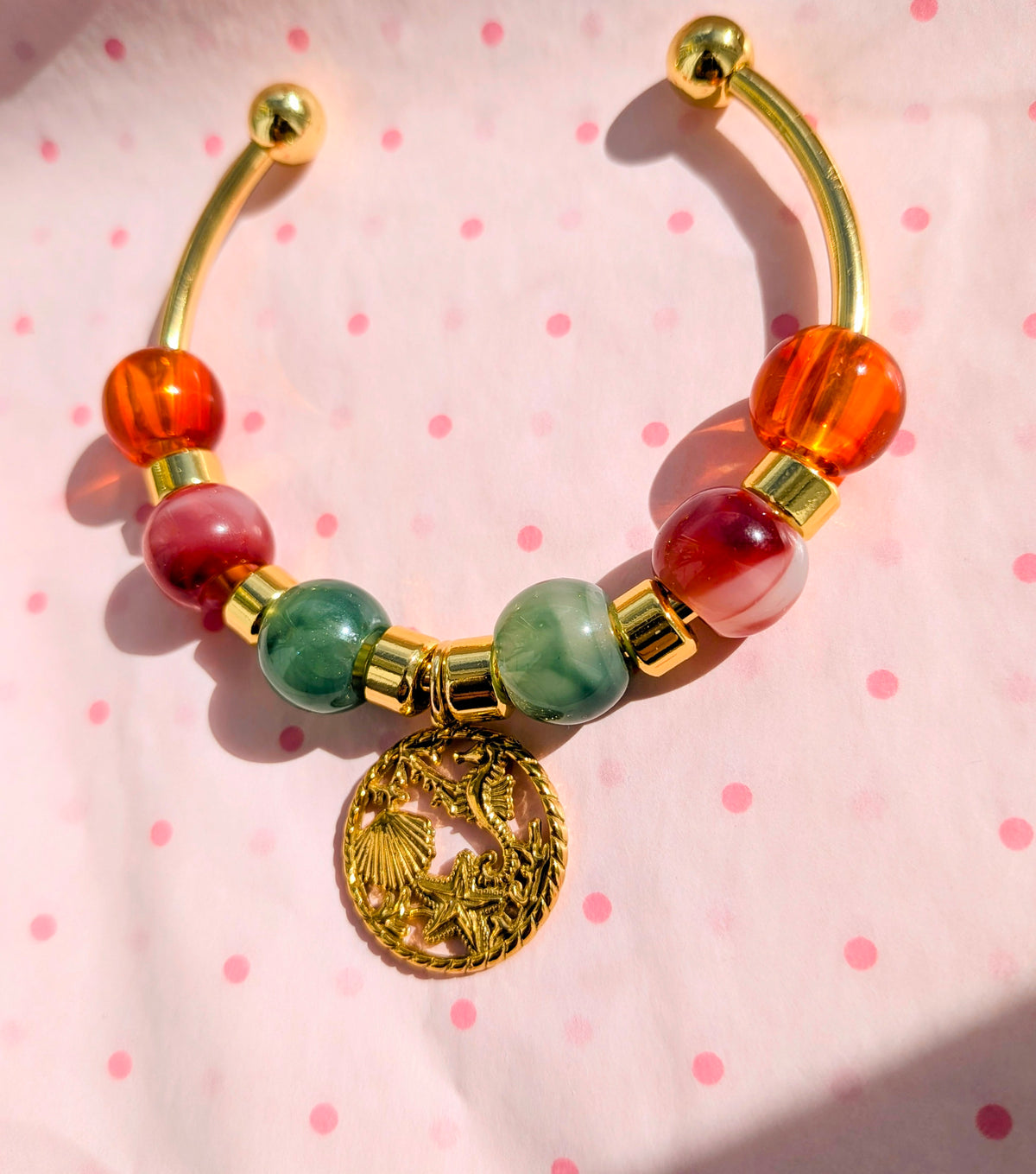 Autumnal sea Gold Bangle