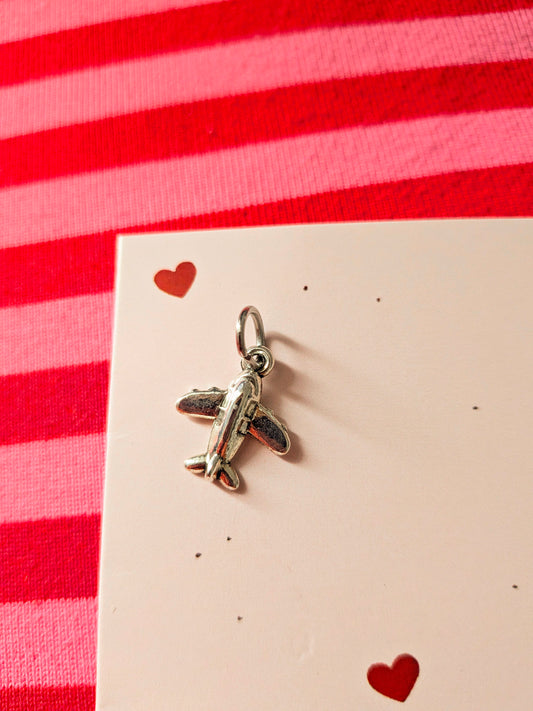 Aeroplane Charm (silver)