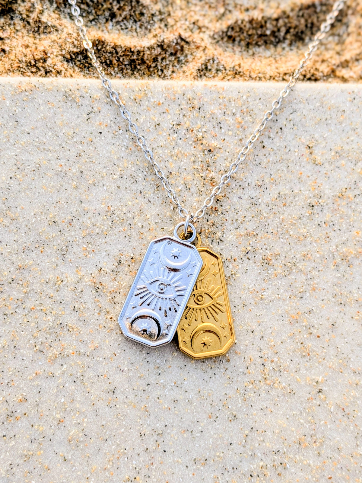 Two Tone Twilight Horizon Necklace
