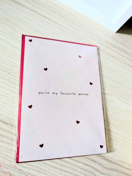 You’re My Favourite Person Greeting Card & Envelope