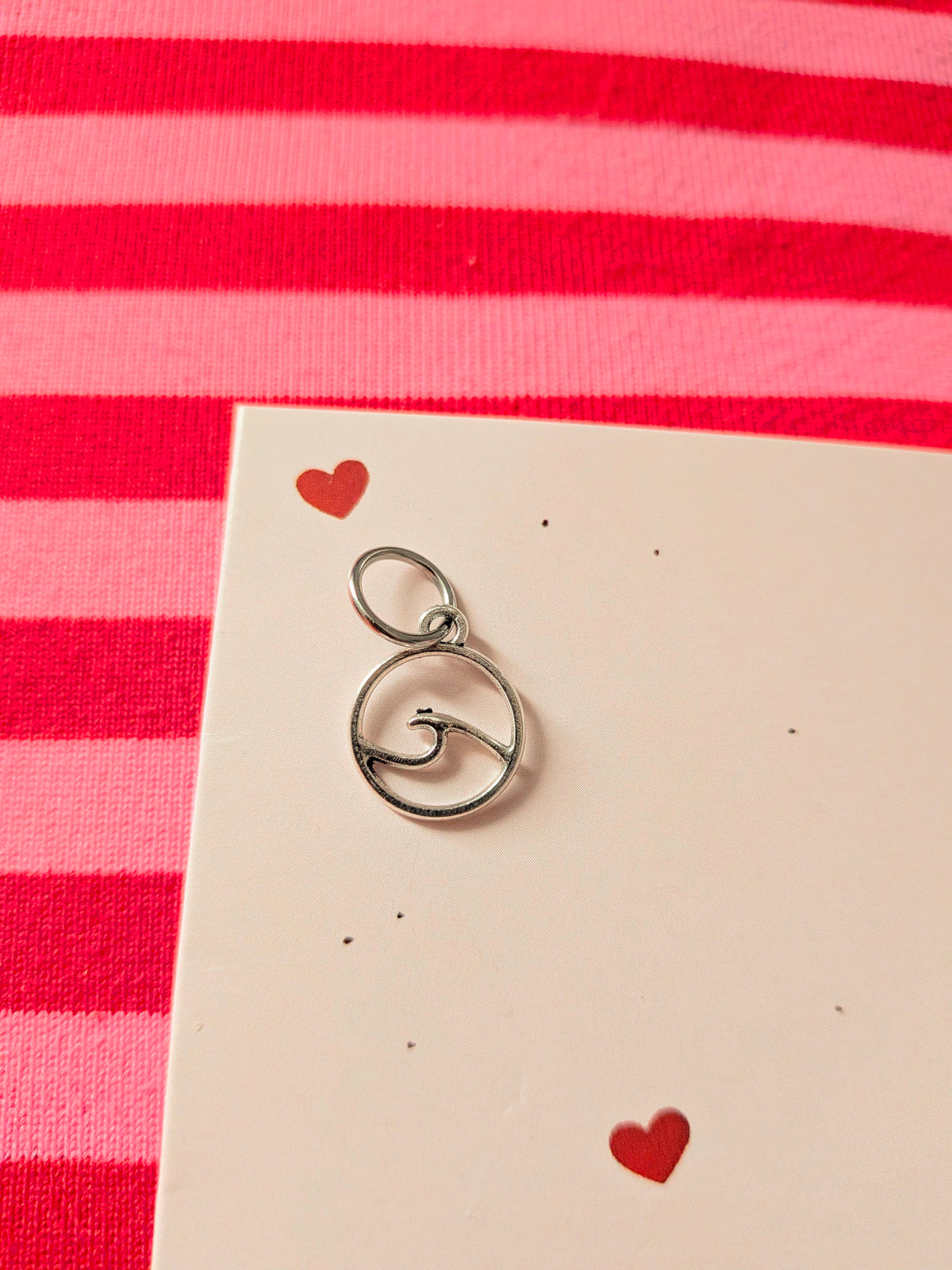Cornwall Wave Charm (Silver)