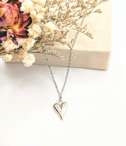Charmed Heart Necklace (Silver)