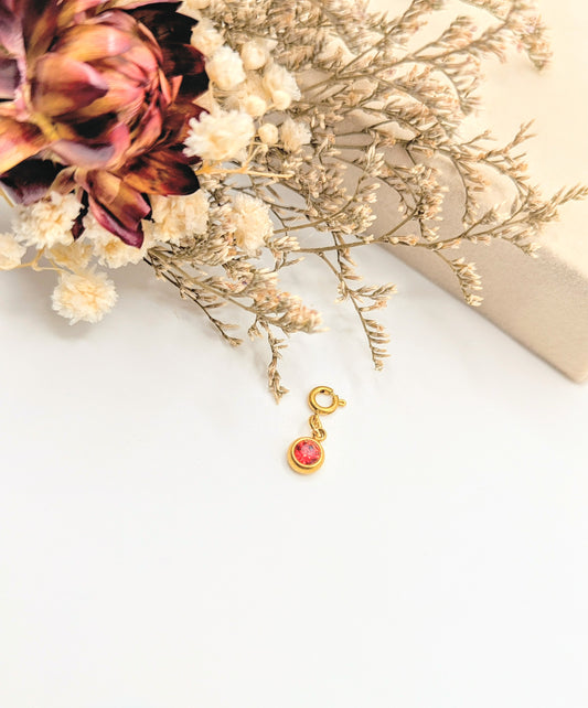 Tiny Birthstone Charm (Gold)