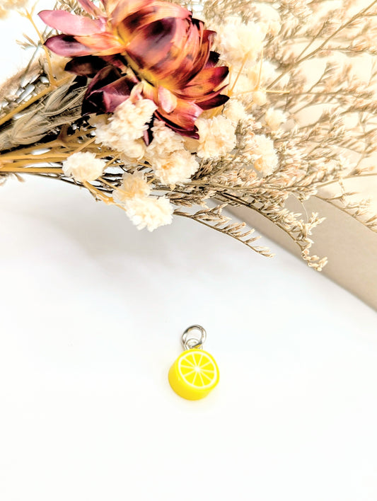 Lemon Slice Charm (silver)
