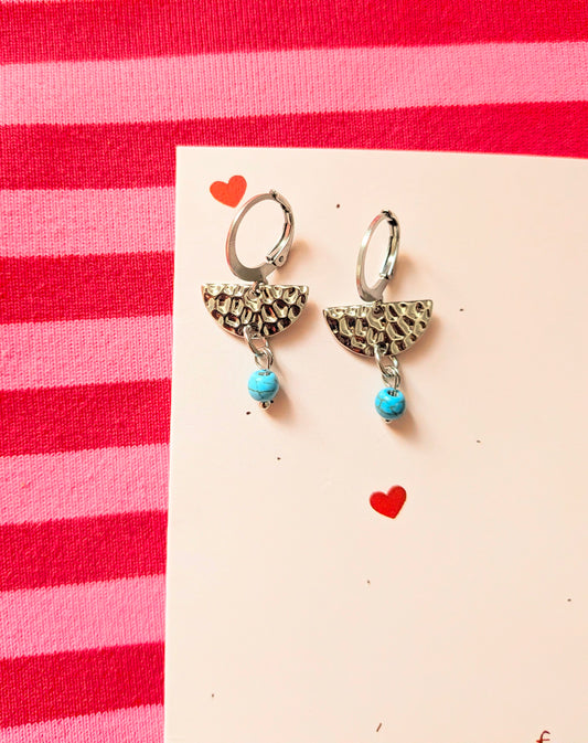 An Edge Of The Sea Huggie Earrings