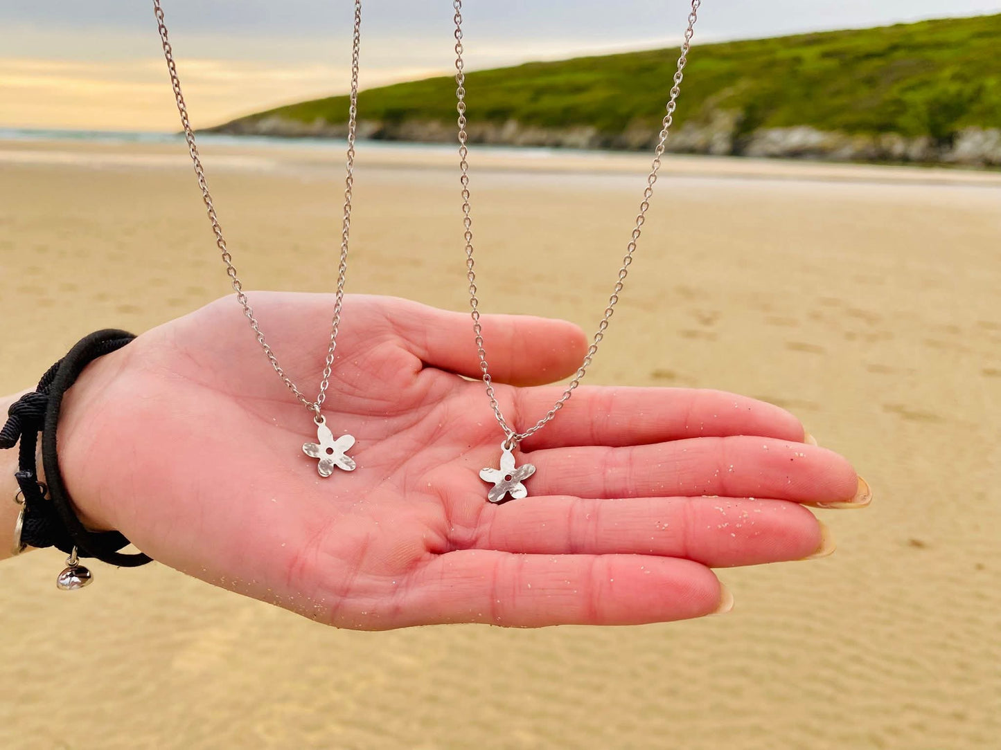 Flower Power Hammered Necklace