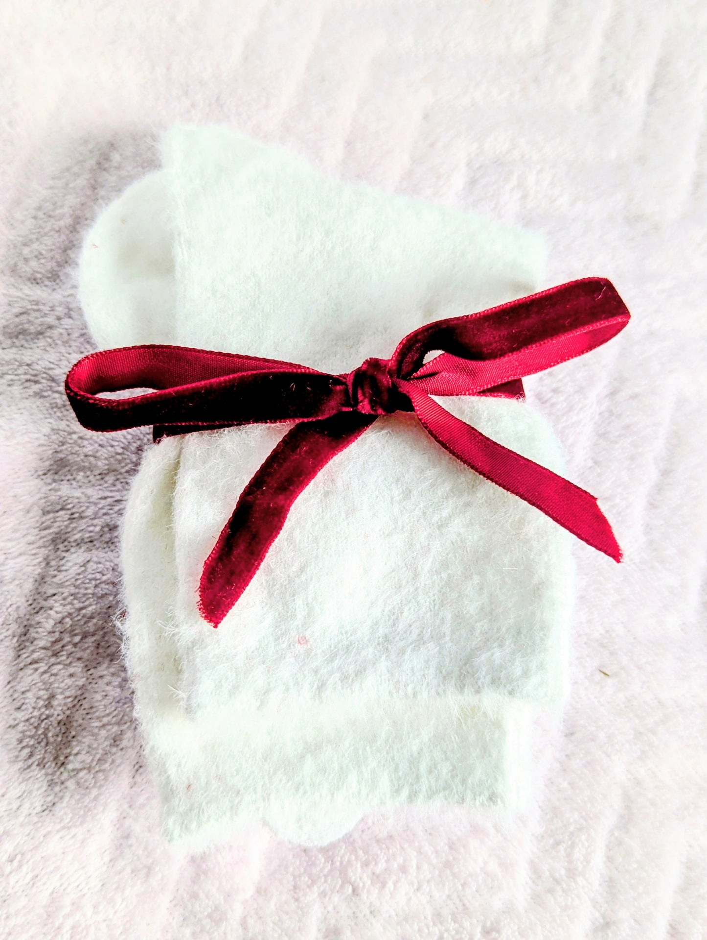 Pair of White Fluffy socks