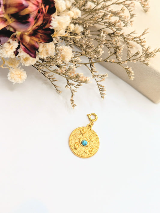Moon Coin Charm (Gold)