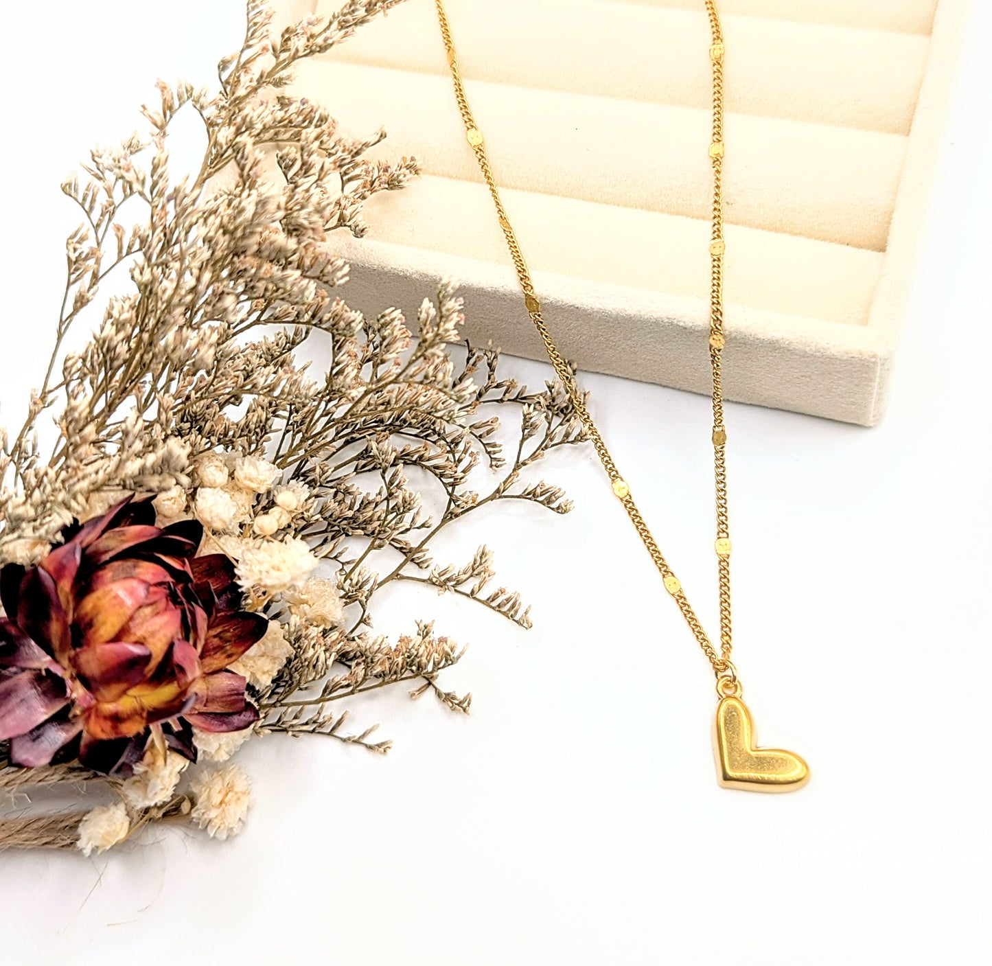 Fine Heart Shimmer Necklace