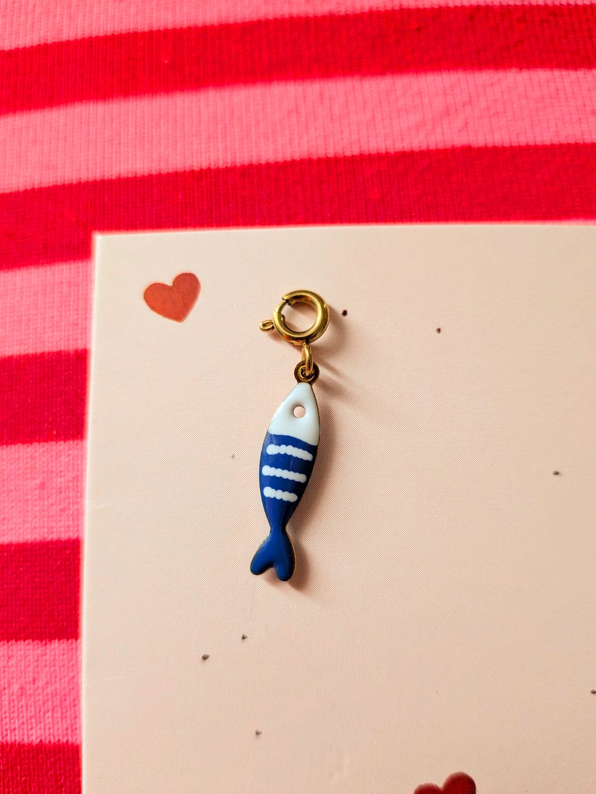 Navy fish Charm (Gold)