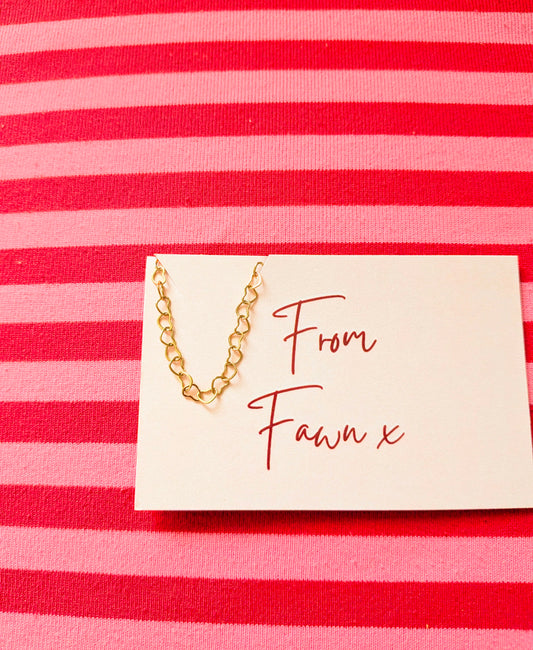 Heart Chain Necklace (Gold)