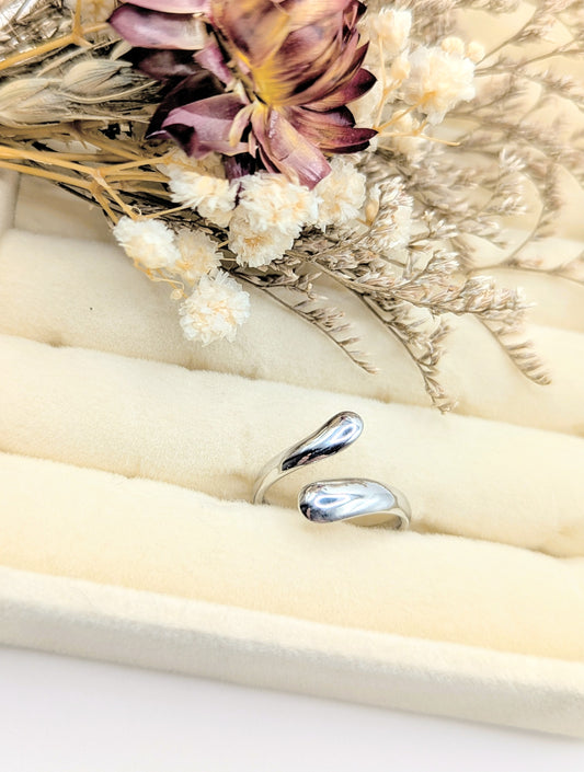 Silver Droplets Wrap Ring (silver)