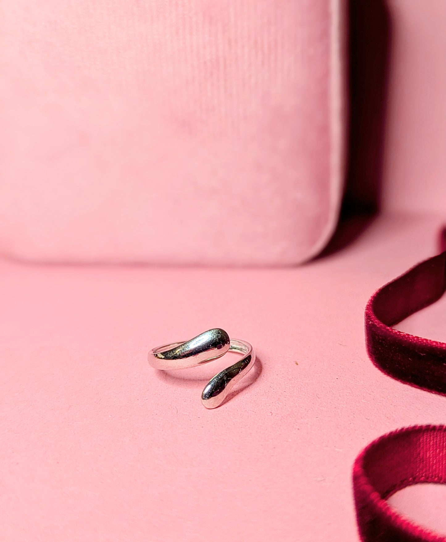Silver Droplets Wrap Ring (silver)