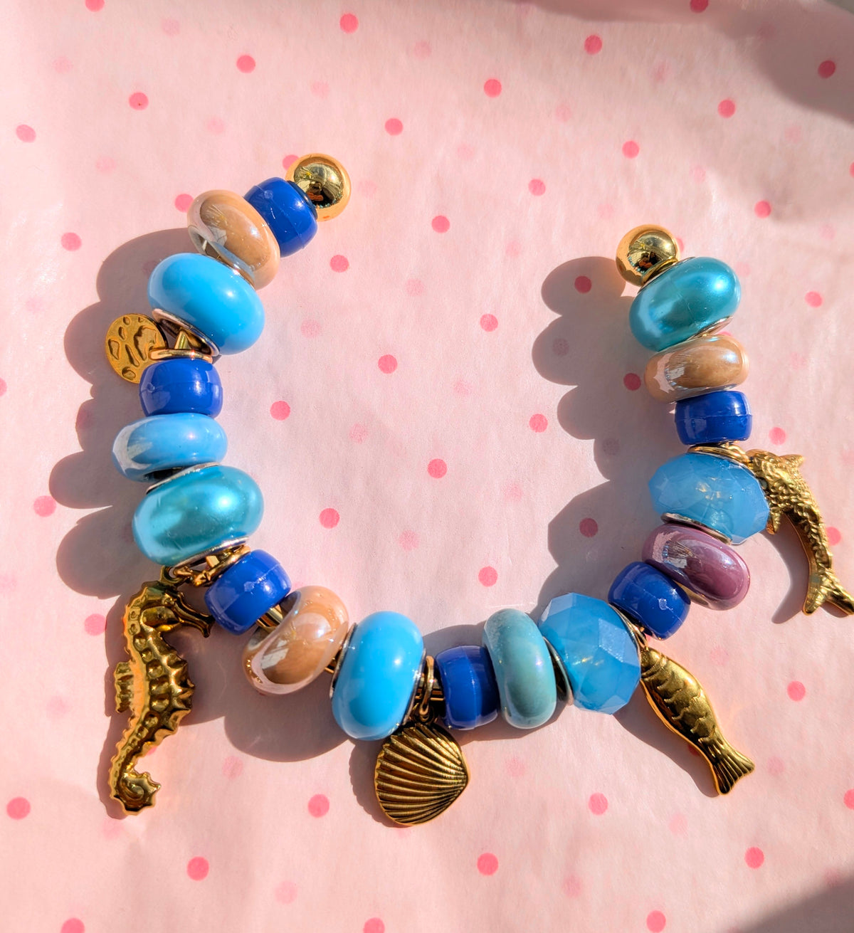 Gold Beaded Cornish Bangle