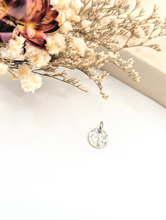 Hammered Coin Charm (Silver)